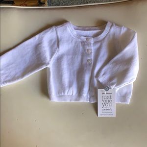 Carters white sweater NB